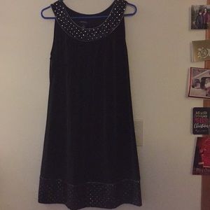 Black dress with silver accents